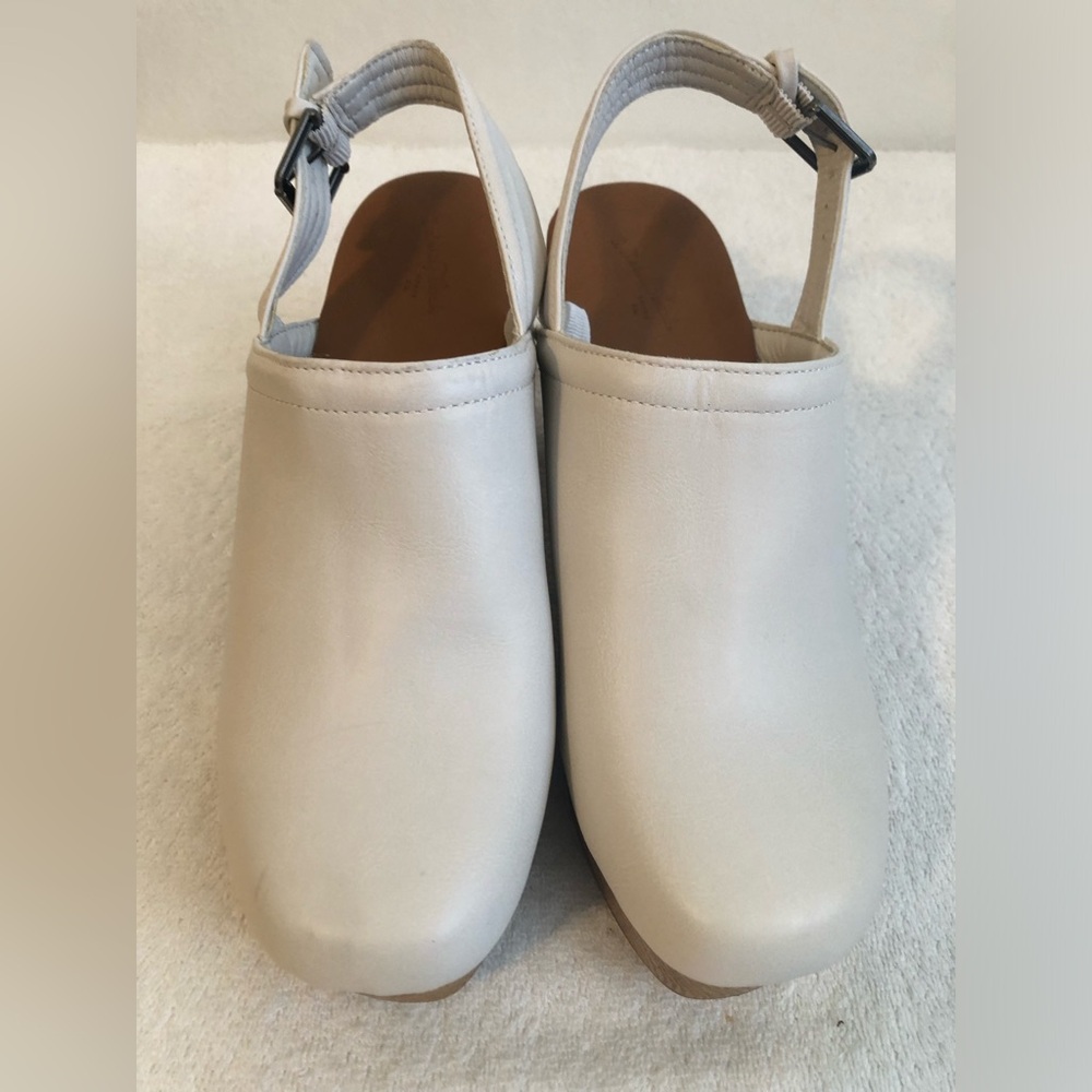 Women's Cream Slingback Clogs